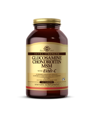 Глюкозамін Хондроїтин та МСМ, Extra Strength Glucosamine Chondroitin MSM with Ester-C® - 180 tabs