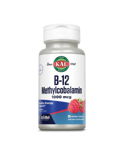 B-12 Methylcobalamin 1000 mcg - 90 tabs Raspberry