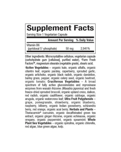 BioCoenzymated Pyridoxal 5'-phosphate 50mg - 30 vcaps