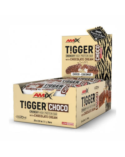 Tigger Zero Choco Protein Bar - 20x60g Choco coconut