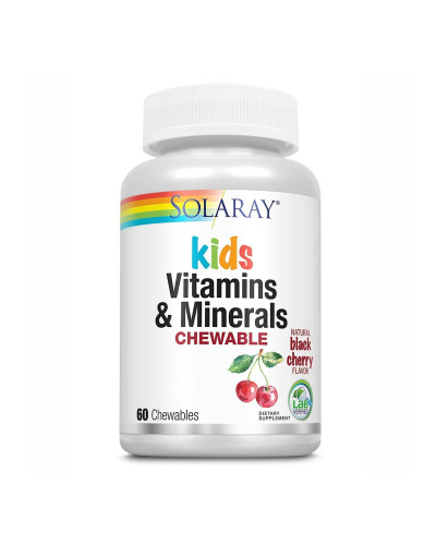 Дитячі вітаміни та мінерали, Kids Vitamins & Minerals - 60 chewables Black Cherry
