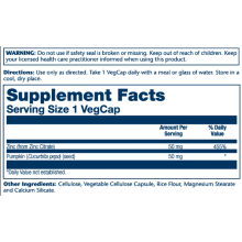 Цинк цитрат, Zinc Citrate 50mg - 60 vcaps