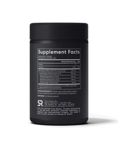 Omega-3 Fish Oil Alaska 625mg - 120 softgels