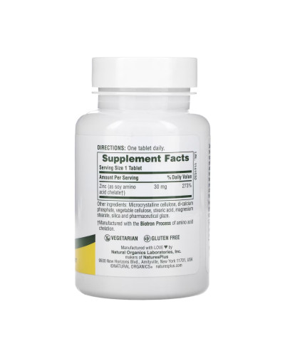 Zinc 30mg - 90 tabs