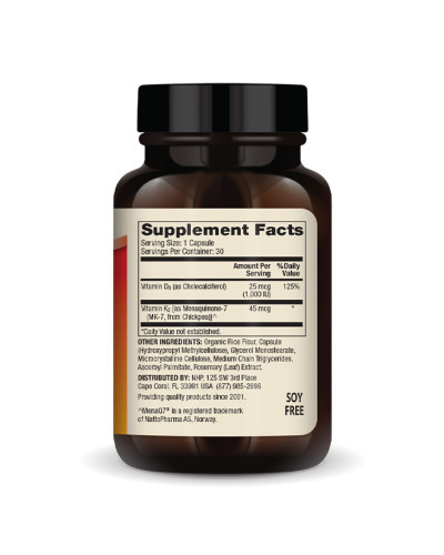 Вітамін Д3 з К2, Vitamins D3 & K2 Low Dose - 30 caps