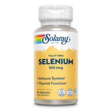 Селен, Solaray Selenium Yeast Free 100mcg - 90 vcaps