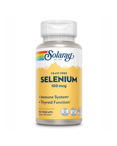Селен, Solaray Selenium Yeast Free 100mcg - 90 vcaps