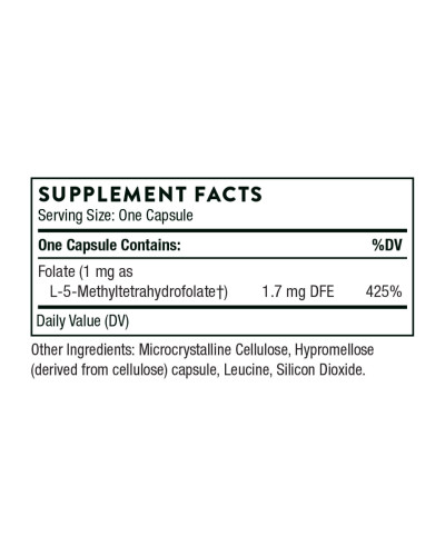 Метилфолат 1 мг, 5-MTHF 1 mg - 60 caps