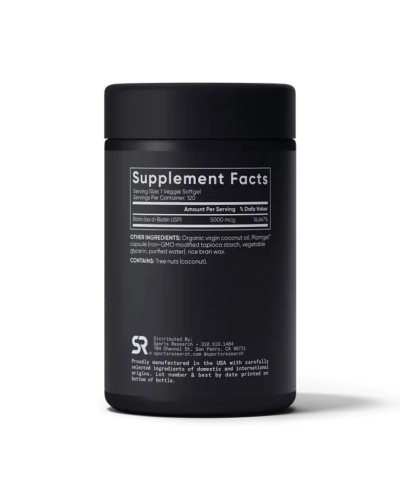 Біотин, Biotin 5000mcg - 120 veg softgels