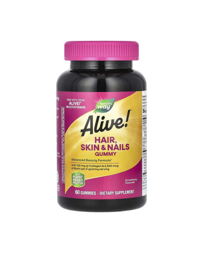 Alive! Hair, Skin & Nail Gummy - 60 gummies