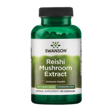 Гриб Рейші, Reishi Mushroom Extract Standardized 500mg - 90 caps