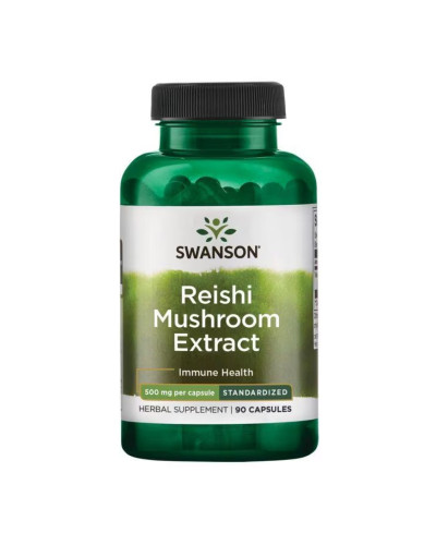 Гриб Рейші, Reishi Mushroom Extract Standardized 500mg - 90 caps