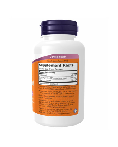 Полікозанол, Policosanol 40mg Plus - 90 vcaps