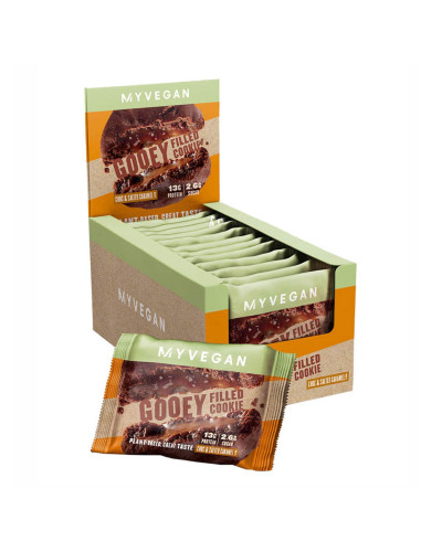 Vegan Filled Protein Cookie - 12x75g Double Chocolate & Caramel