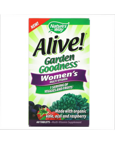 Жіночий мультивітамінний комплекс, Alive Organic Garden Goodness Women - 60 tabs