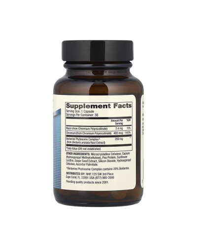 Берберин з хромом, BIOTHIN® Berberine with Chromium - 30 caps