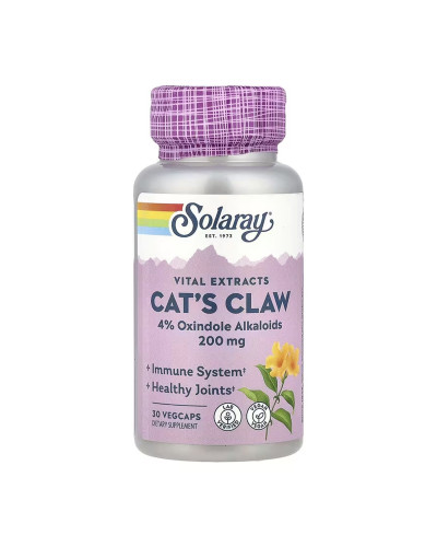Котячий кіготь, Cat's Claw 200 mg - 30 vcaps