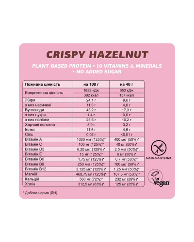 Батончики, Fizi Mood Booster - 24x40g Crispy Hazelnut