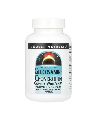 Комплекс глюкозаміну, хондроїтину та МСМ, Glucosamine Chondroitin Complex with MSM - 60 tabs