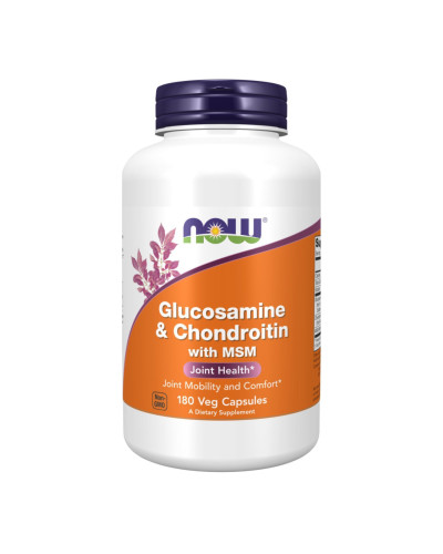 Глюкозамін, хондроїтин та МСМ, Glucosamine & Chondroitin with MSM - 180 vcaps