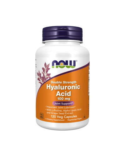 Гіалуронова кислота подвійної дії, Hyaluronic Acid Double Strength 100 mg - 120 vcaps