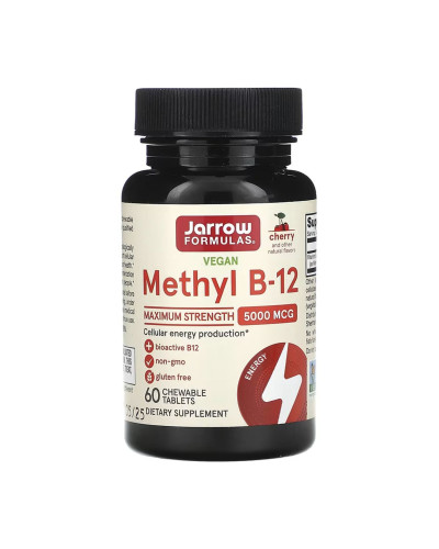 Метил Б12, Methyl B-12 Methylcobalamin 5000mcg - 60 chewable tabs Cherry
