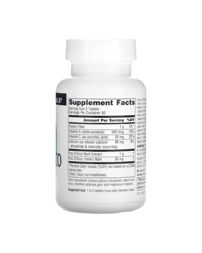 Екстракт Пау Д'Арко, Pau D'Arco Extract 500mg - 100 tabs
