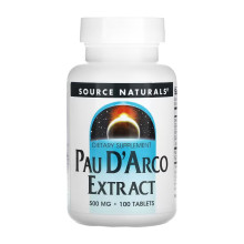 Екстракт Пау Д'Арко, Pau D'Arco Extract 500mg - 100 tabs