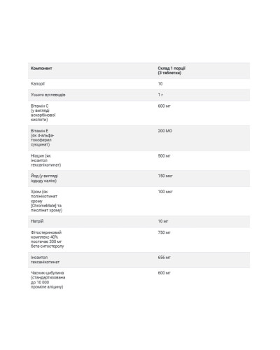 Policosanol Cholesterol Complex - 60 tabs