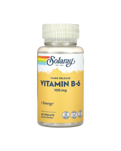 Вітамін Б6, Vitamin B-6 Timed-Release 100mg - 60 vcaps