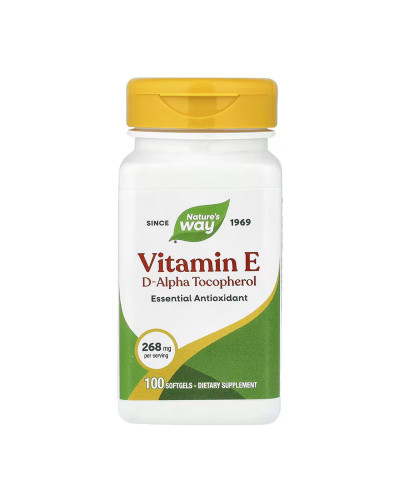 Vitamin E D-Alpha Tocopherol - 100 Softgels