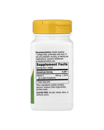 Vitamin E D-Alpha Tocopherol - 100 Softgels